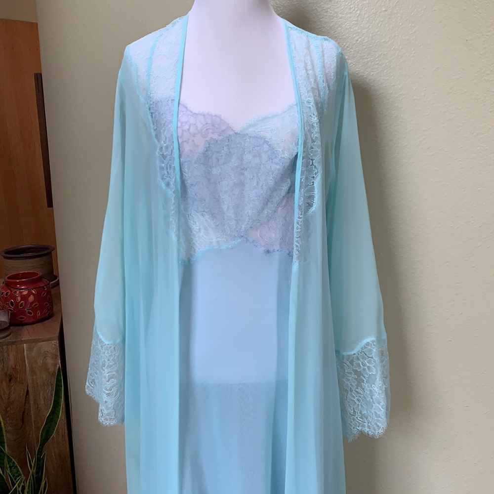 Valentino sheer nightgown/robe set
